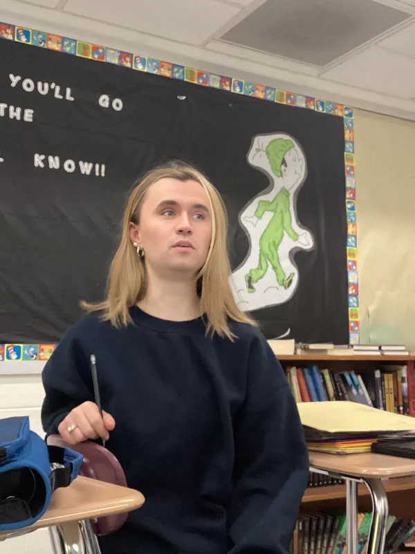 Charlie Kirk student in classroom face swap meme by Kirkify AI