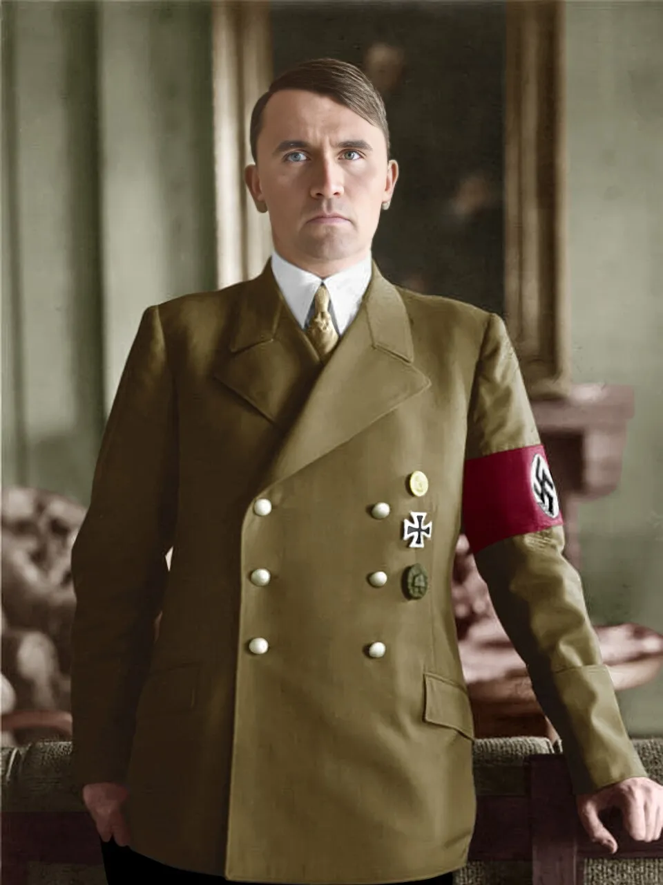 Kirkify meme creator - vintage style portrait with Charlie Kirk face effect